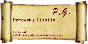 Parovsky Gizella névjegykártya